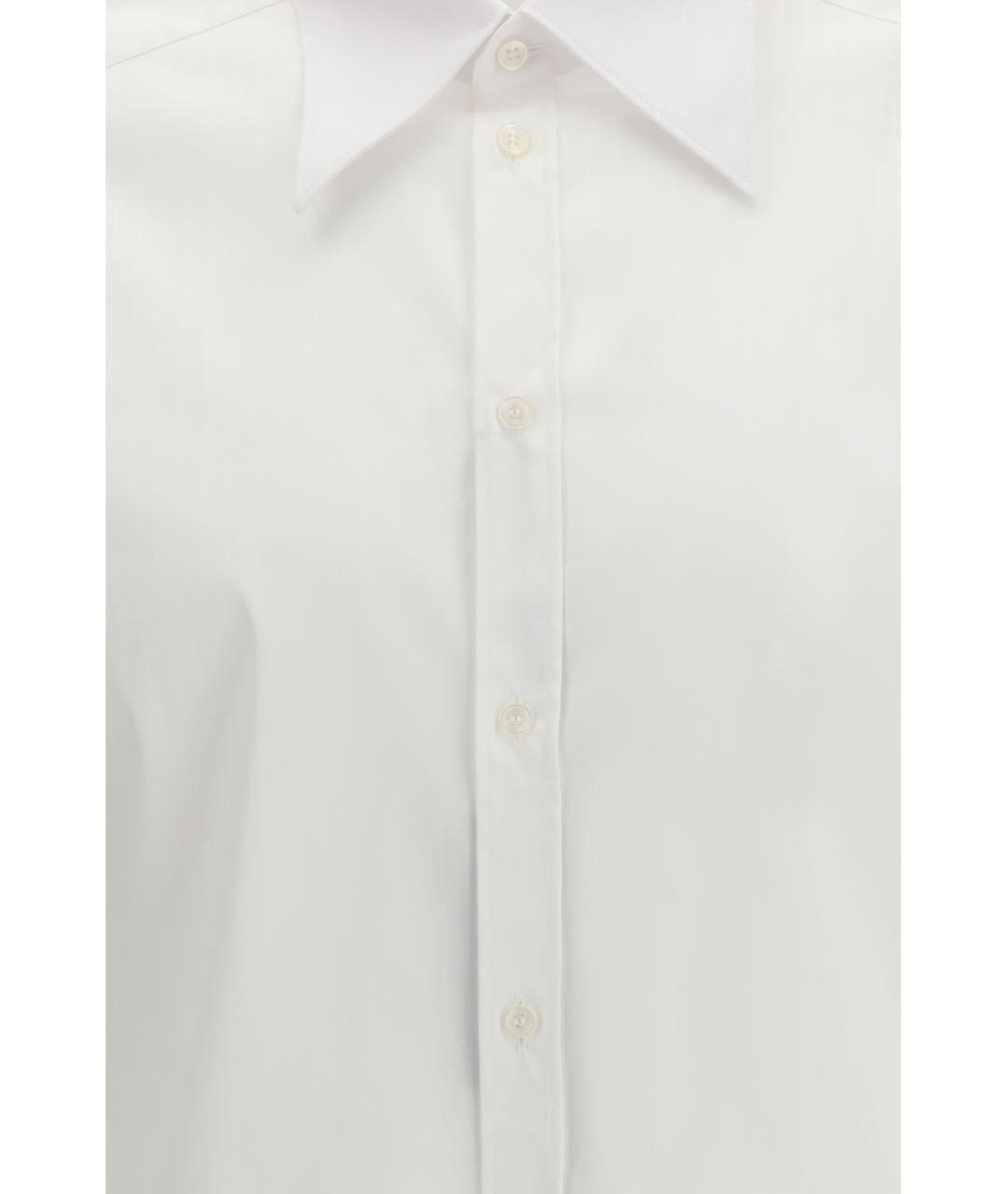 DOLCE&GABBANA Белая шерстяная классическая рубашка, фото 3