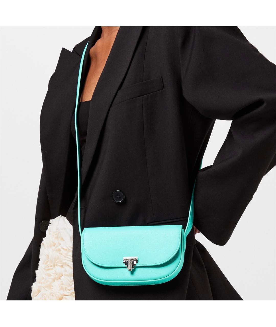 TIFFANY&CO Зеленая кожаная сумка через плечо, фото 4