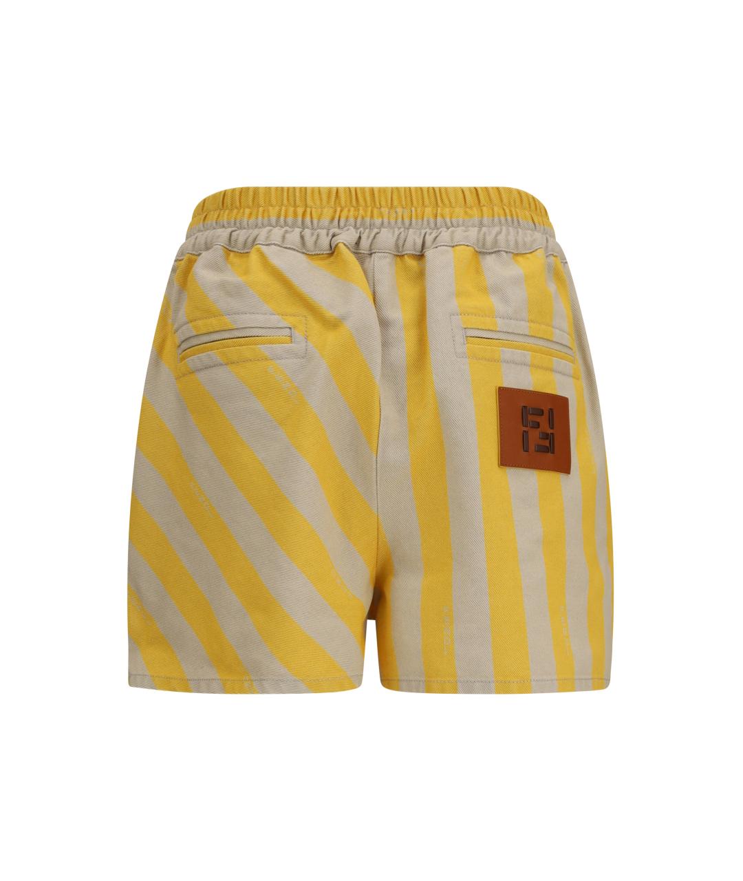 FENDI Мульти хлопковые шорты, фото 2