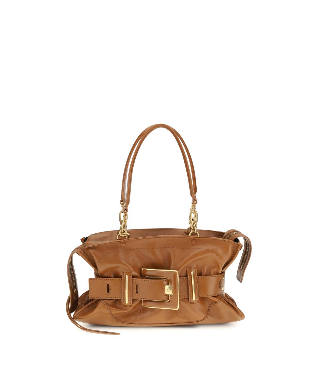 BALMAIN Коричневая кожаная сумка через плечо, фото 1