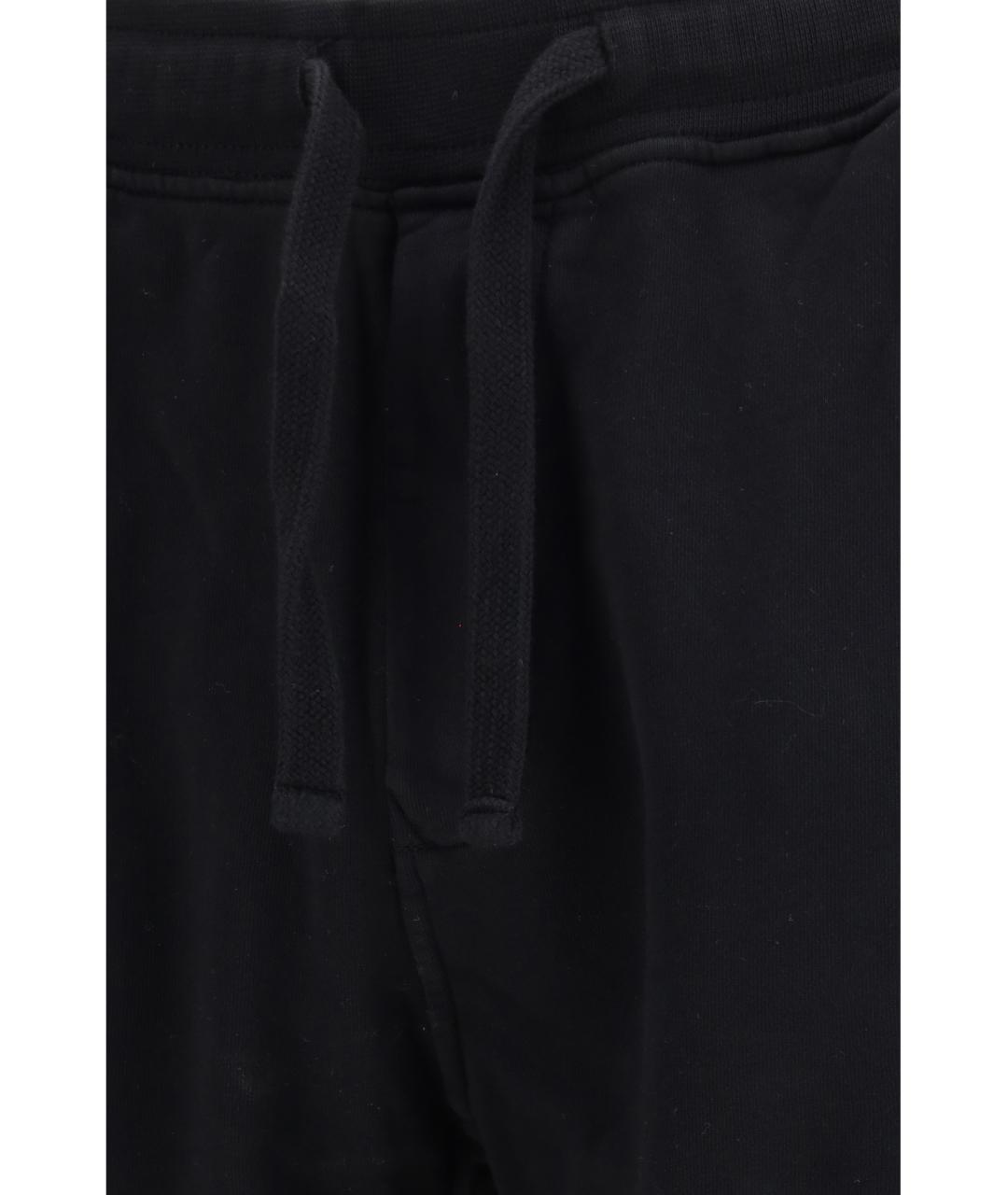 STONE ISLAND Черные хлопковые шорты, фото 3