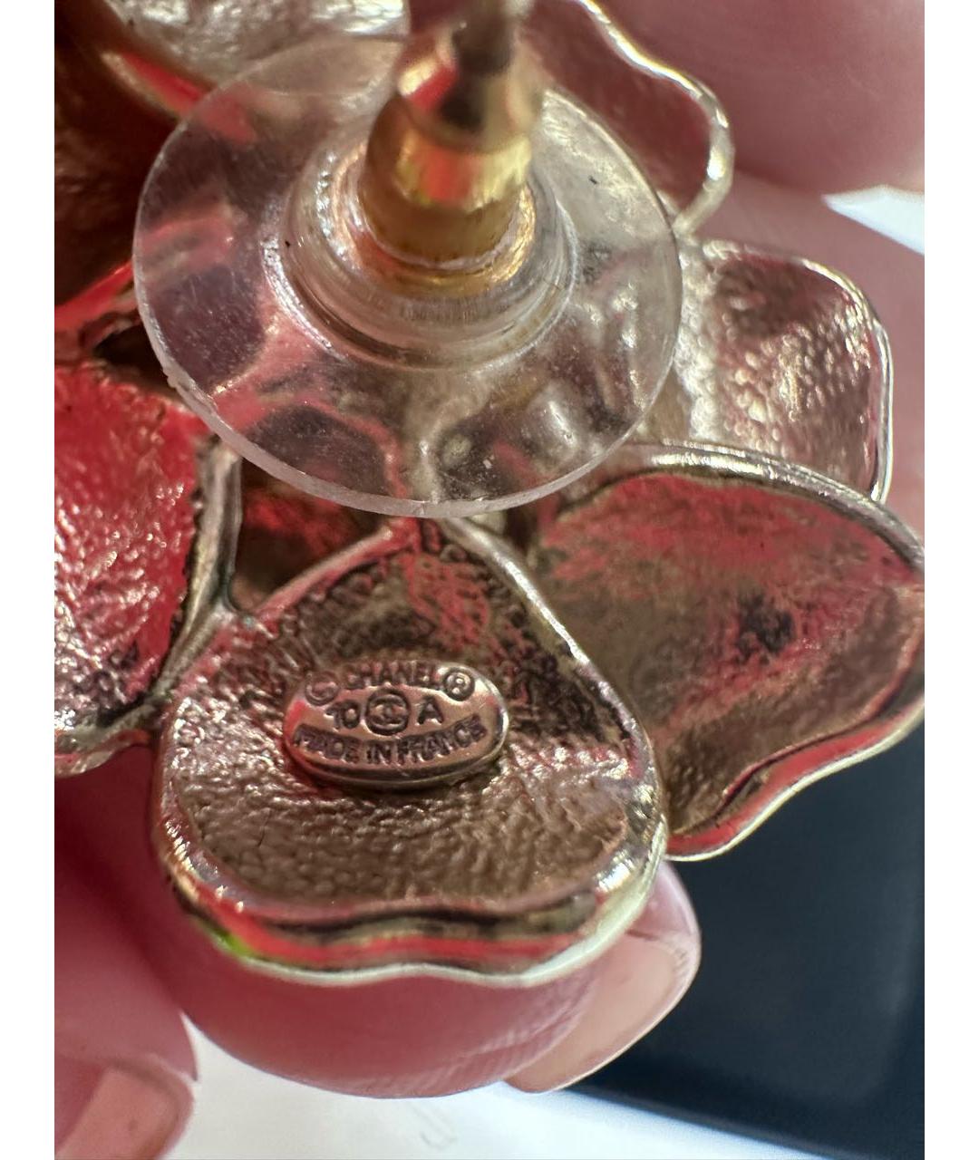 CHANEL Бежевые металлические серьги, фото 3