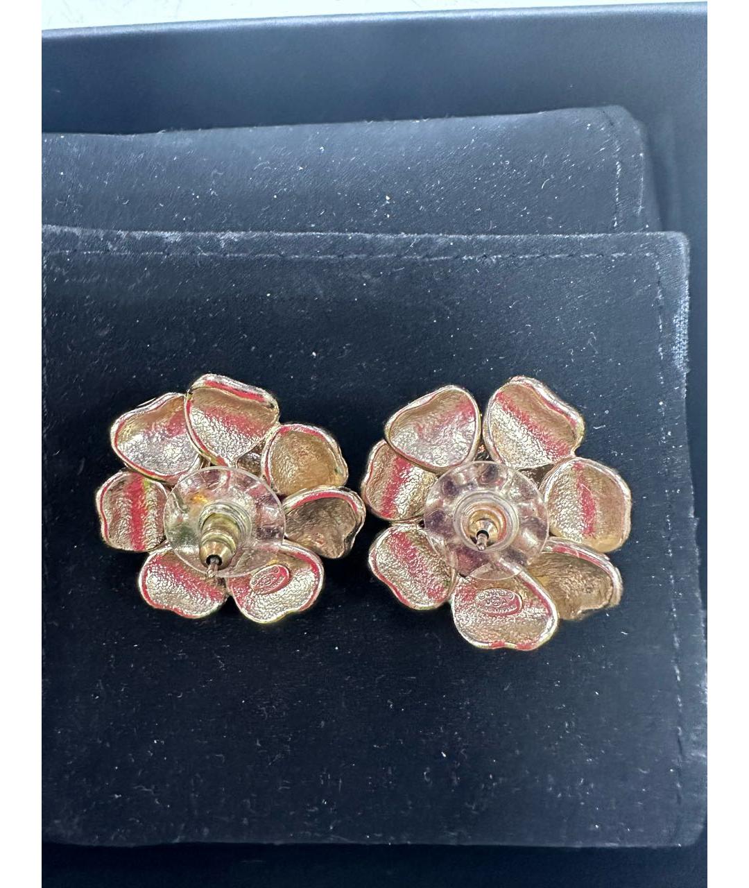 CHANEL Бежевые металлические серьги, фото 2