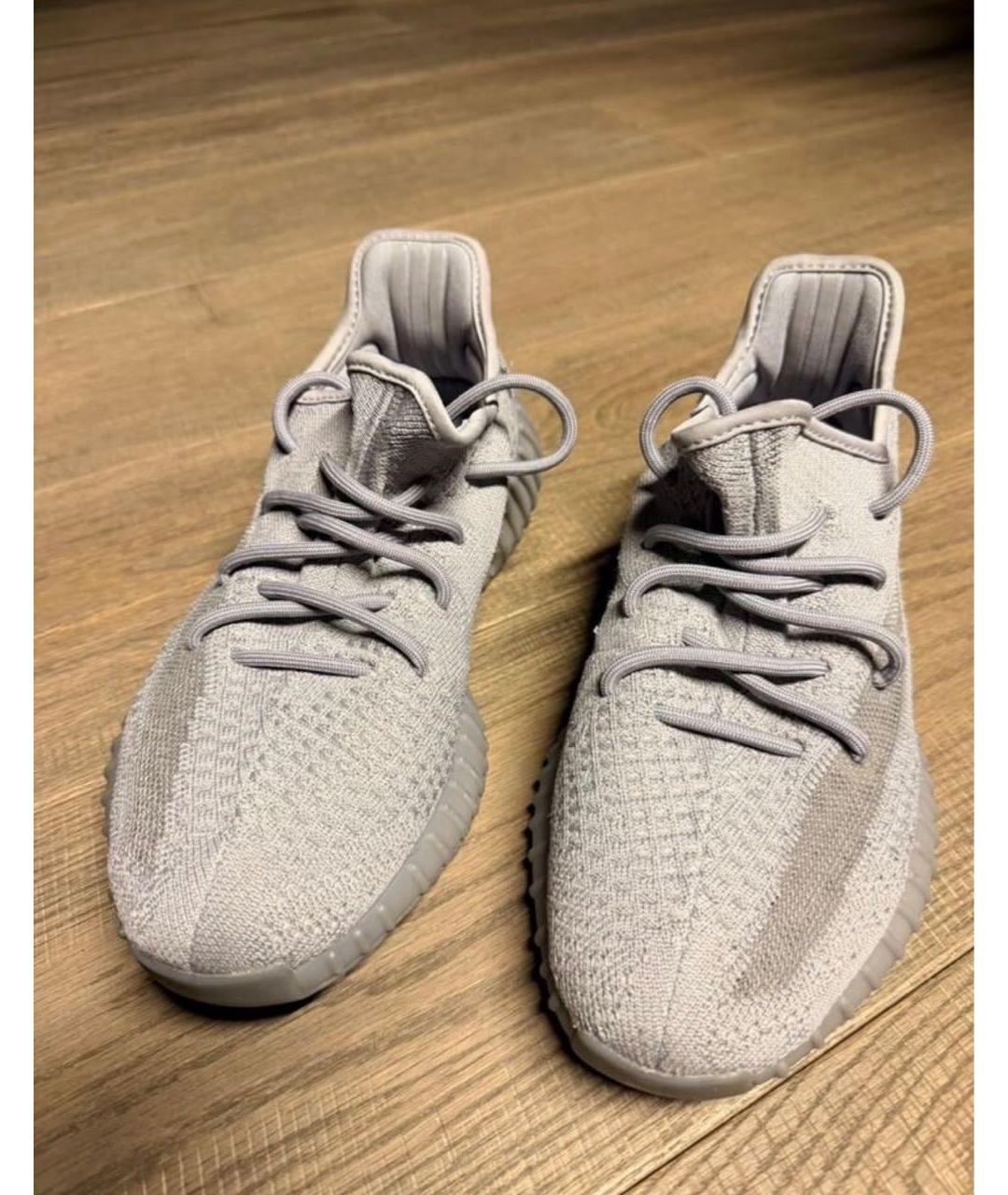 ADIDAS YEEZY Серые текстильные низкие кроссовки / кеды, фото 2