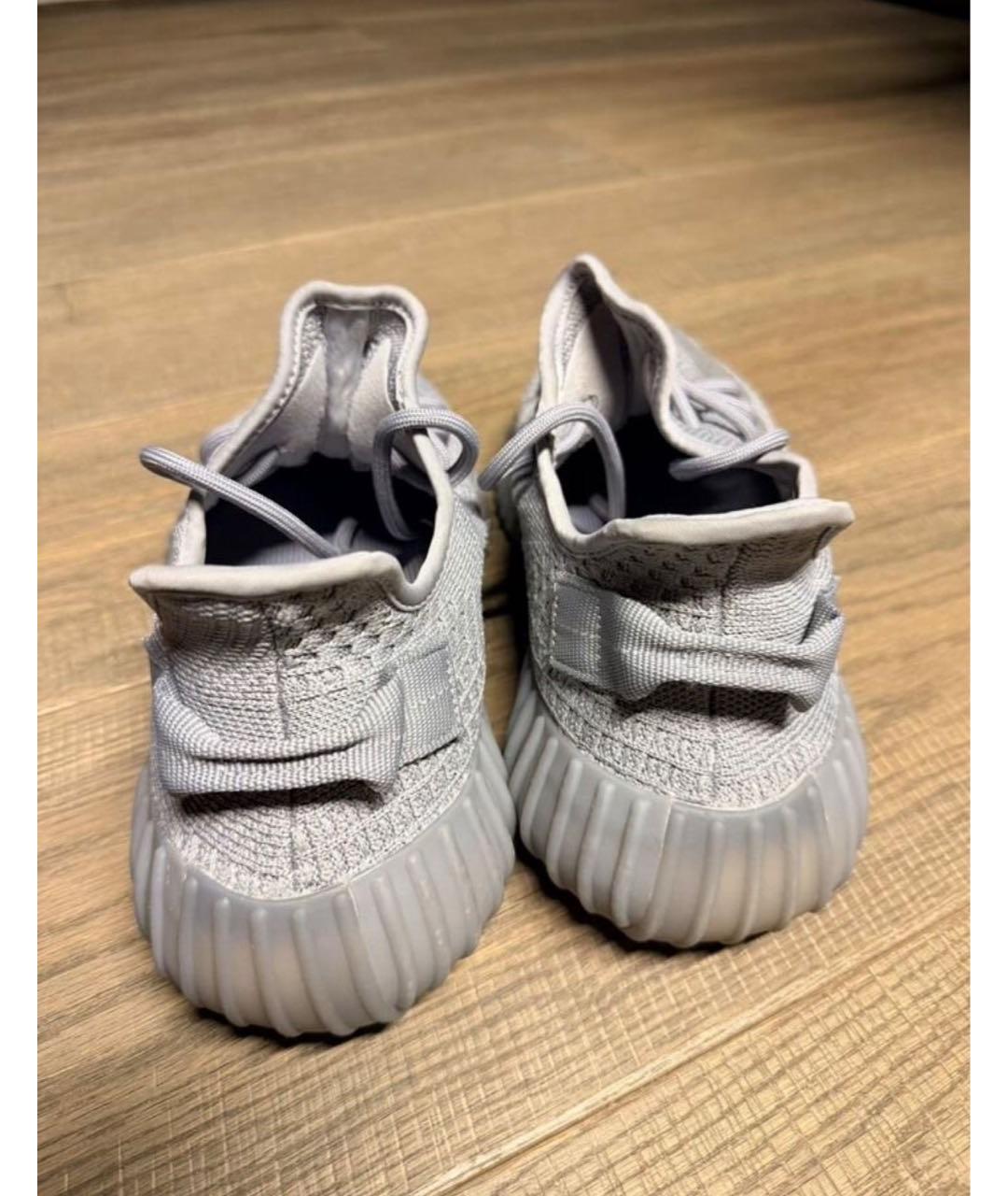 ADIDAS YEEZY Серые текстильные низкие кроссовки / кеды, фото 4