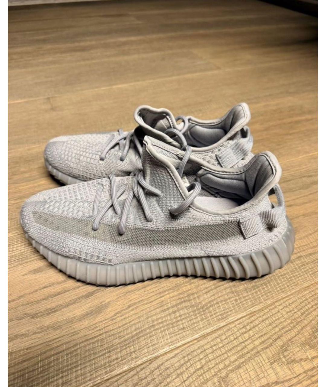 ADIDAS YEEZY Серые текстильные низкие кроссовки / кеды, фото 6