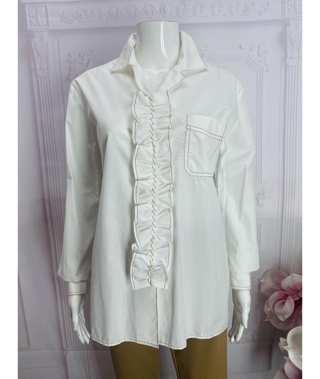 PRADA Белая хлопковая рубашка, фото 4