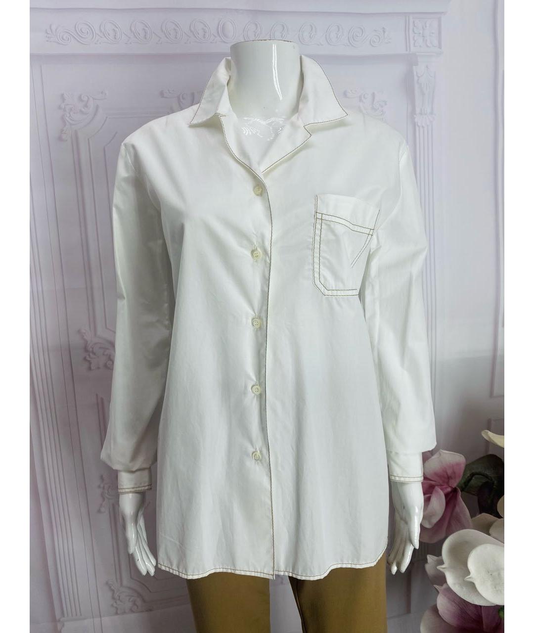 PRADA Белая хлопковая рубашка, фото 5