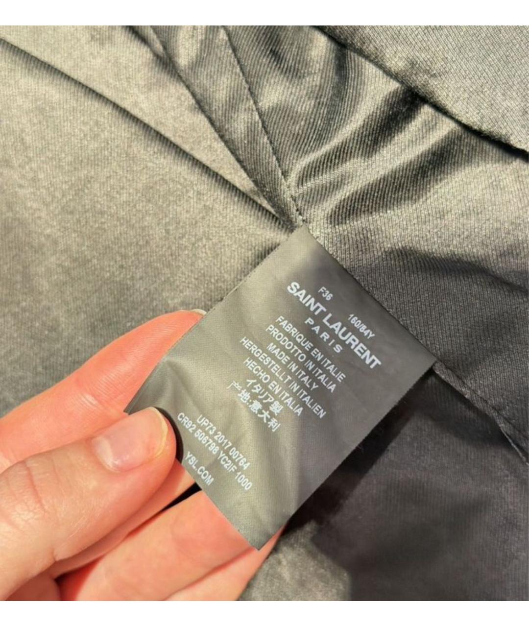 SAINT LAURENT Черная кожаная куртка, фото 5