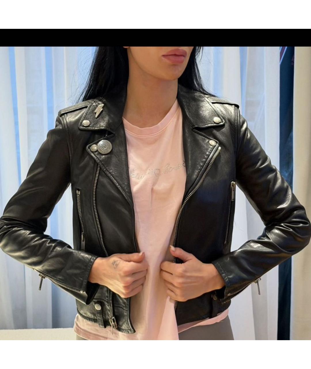 SAINT LAURENT Черная кожаная куртка, фото 6