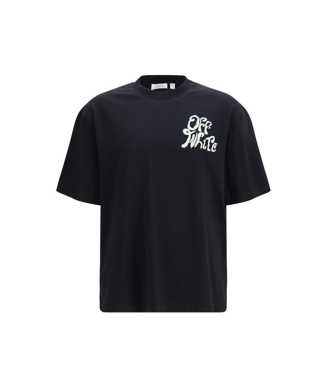 OFF-WHITE Черная хлопковая футболка, фото 1