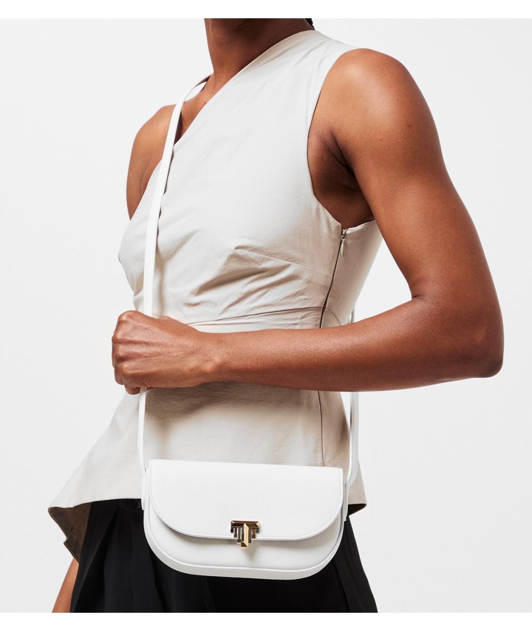 TIFFANY&CO Белая кожаная сумка через плечо, фото 3
