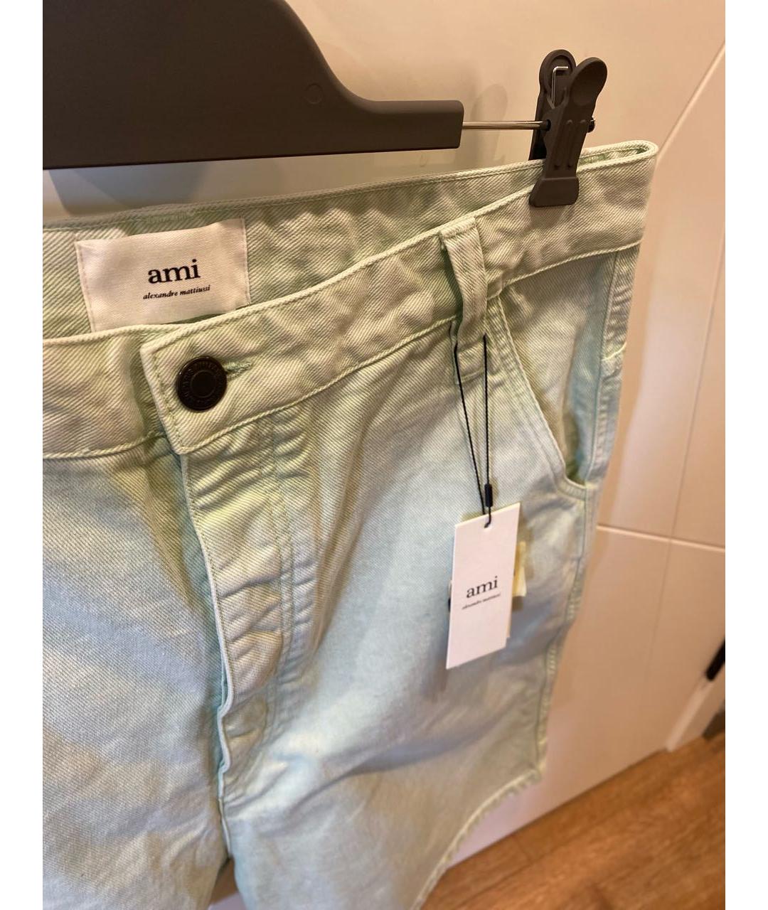 AMI ALEXANDRE MATTIUSSI Салатовые хлопковые шорты, фото 4