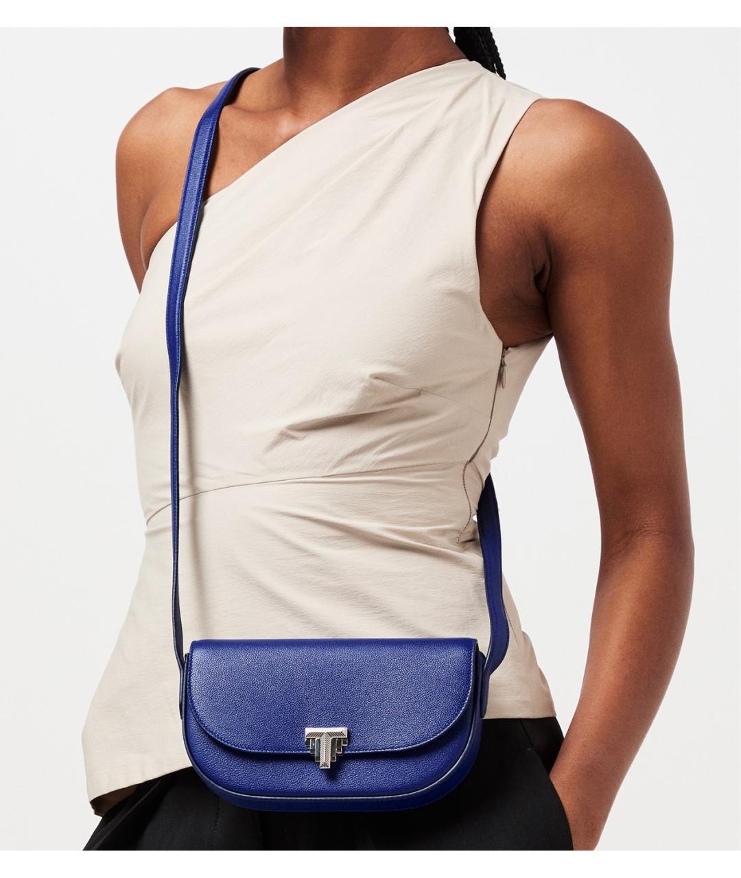 TIFFANY&CO Синяя кожаная сумка через плечо, фото 3