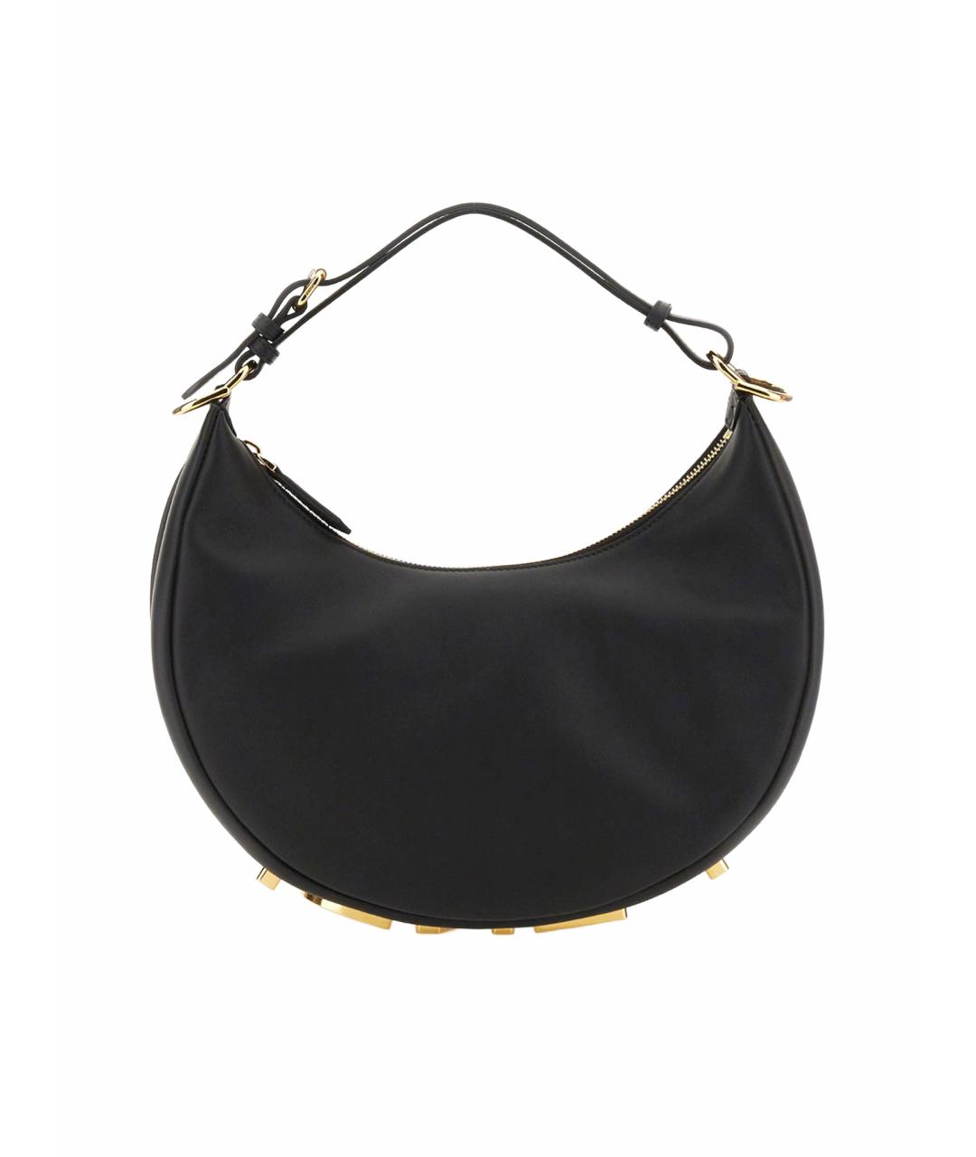 FENDI Черная кожаная сумка через плечо, фото 1