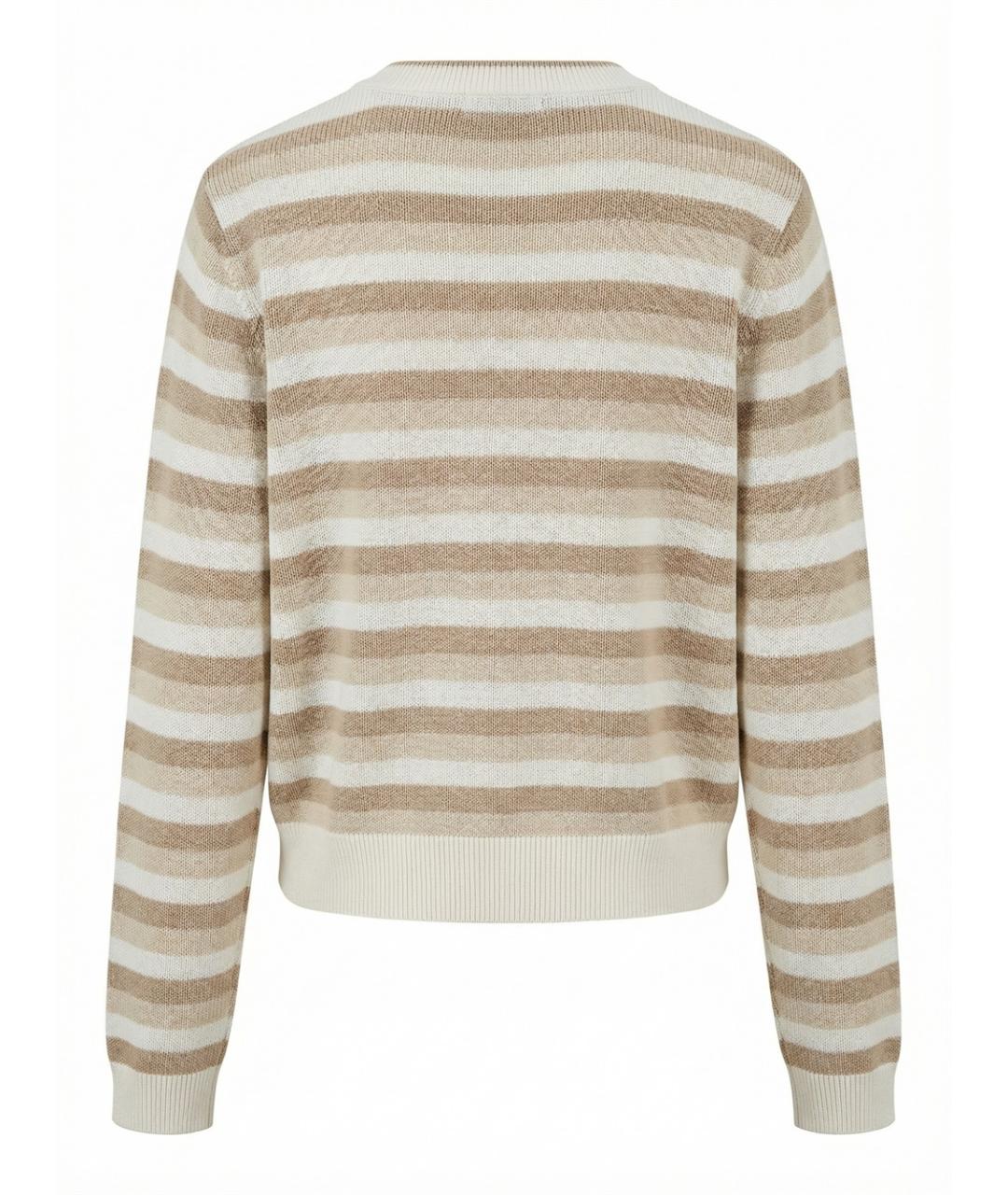 BRUNELLO CUCINELLI Бежевый хлопковый джемпер / свитер, фото 2