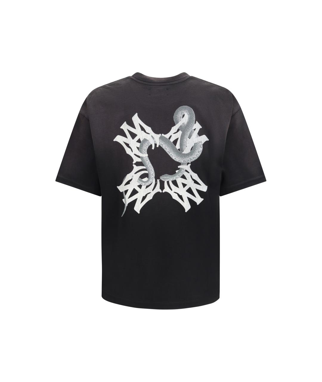 AMIRI Черная хлопковая футболка, фото 2