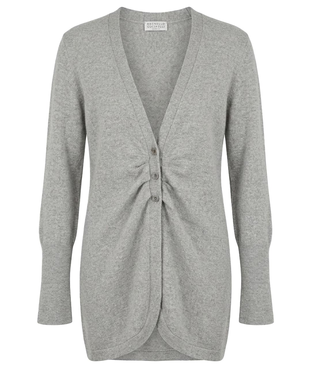 BRUNELLO CUCINELLI Серый кашемировый кардиган, фото 1