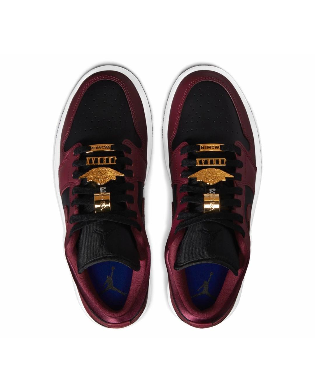JORDAN Бордовые кожаные кроссовки, фото 3