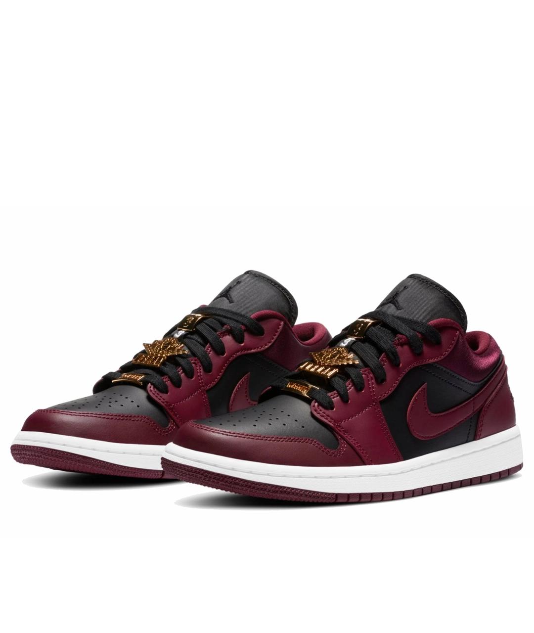 JORDAN Бордовые кожаные кроссовки, фото 2