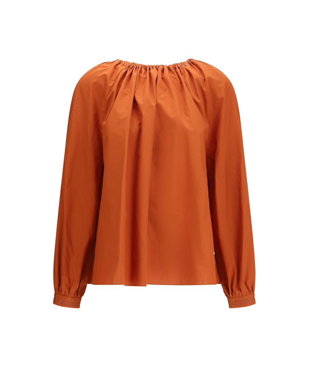MARNI Оранжевая хлопковая блузы, фото 1