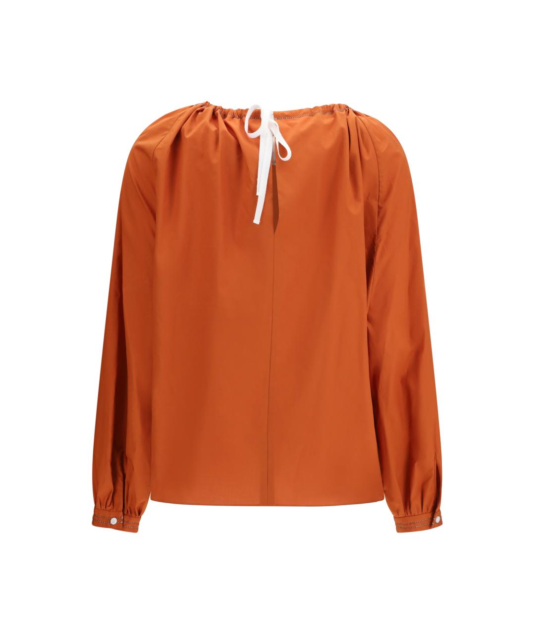 MARNI Оранжевая хлопковая блузы, фото 2