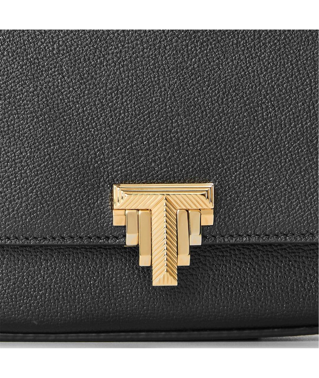 TIFFANY&CO Черная кожаная сумка через плечо, фото 5