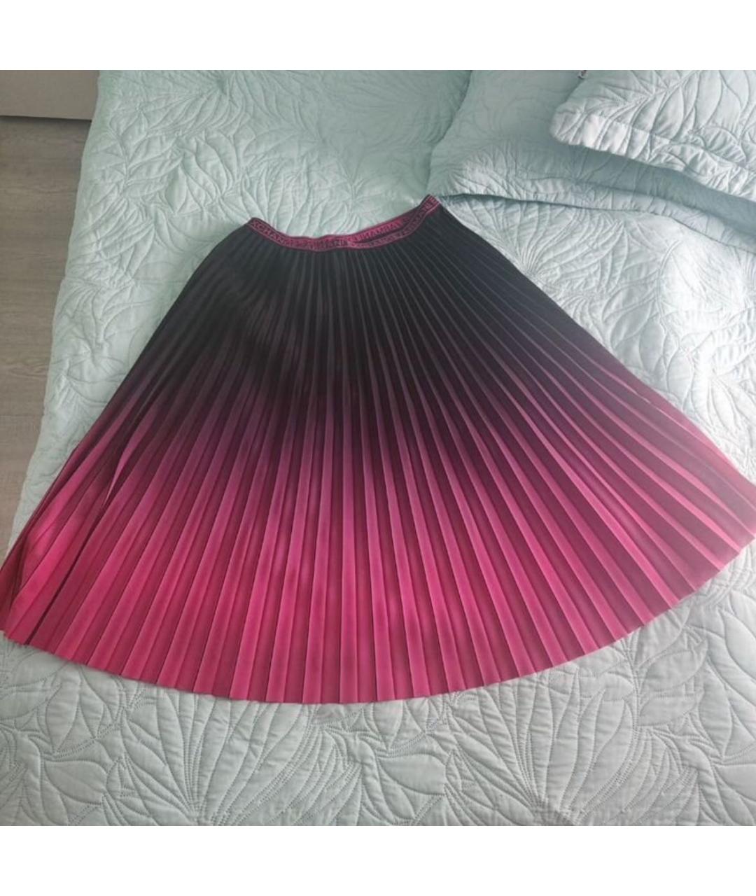 ARMANI EXCHANGE Фиолетовая полиэстеровая юбка миди, фото 3