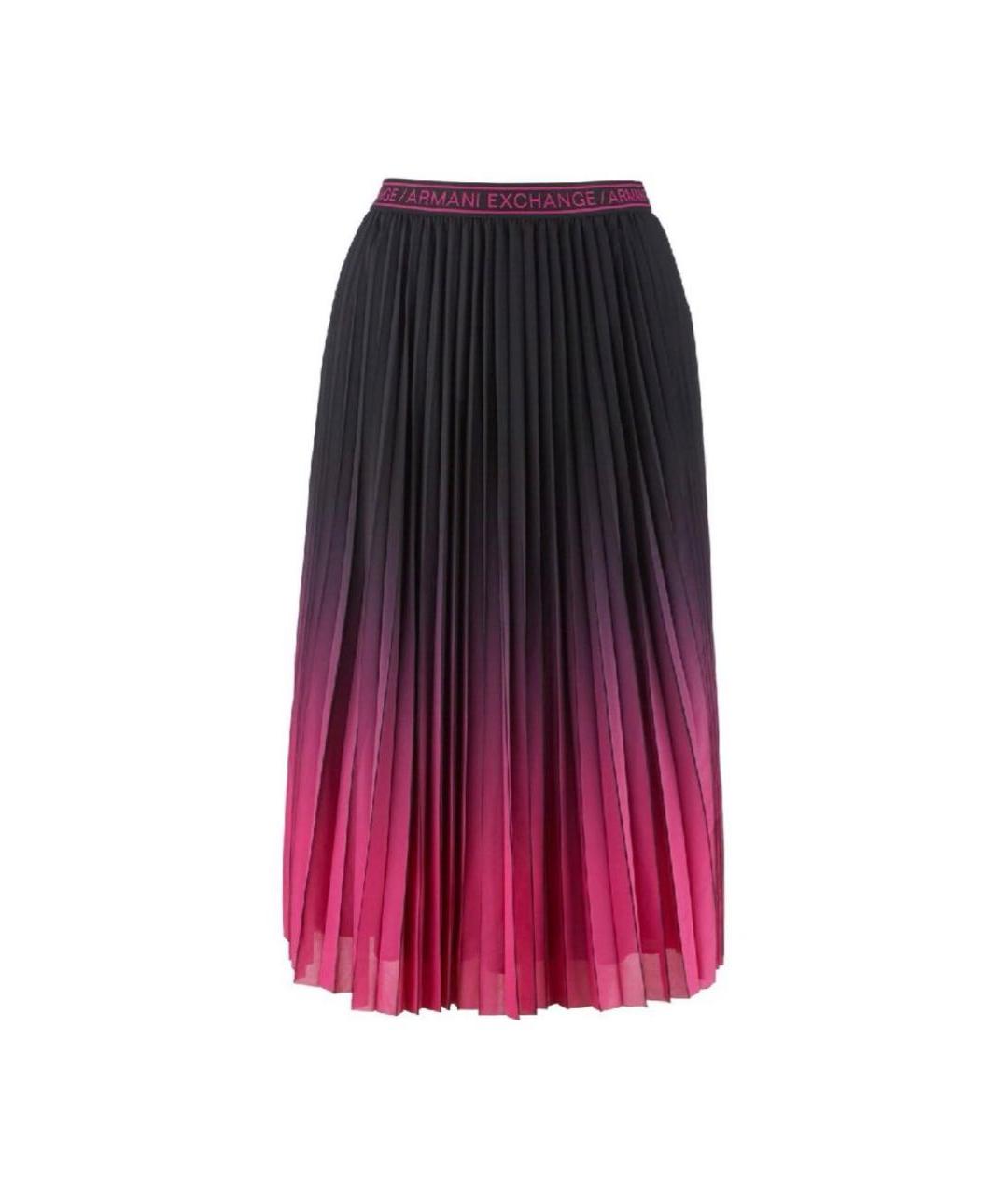 ARMANI EXCHANGE Фиолетовая полиэстеровая юбка миди, фото 5