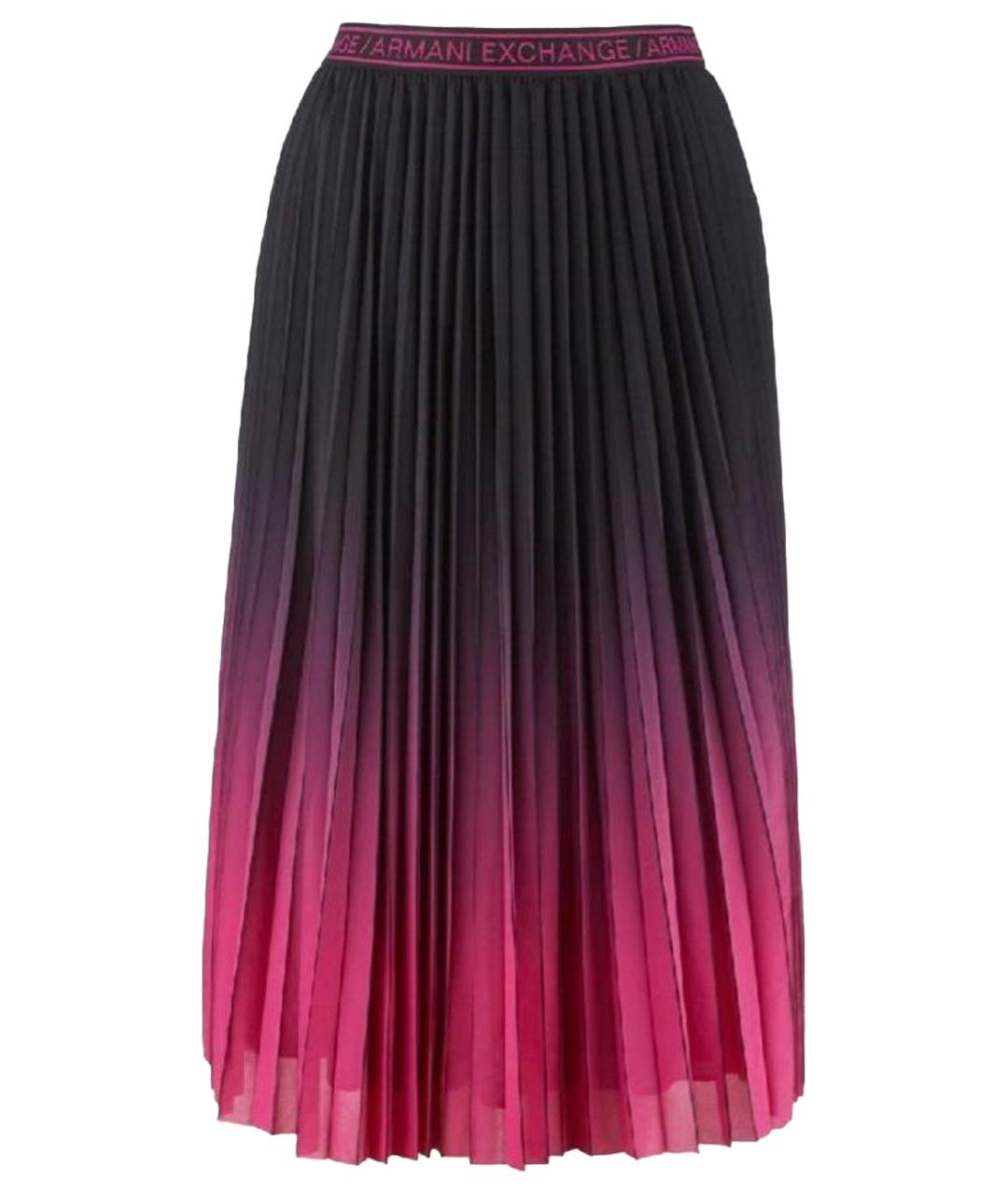 ARMANI EXCHANGE Фиолетовая полиэстеровая юбка миди, фото 1