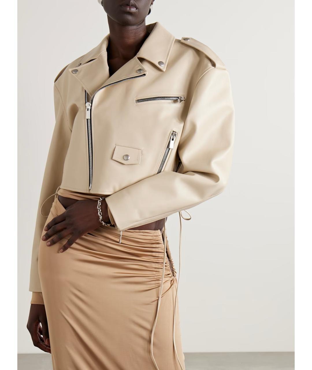 MAGDA BUTRYM Бежевая кожаная куртка, фото 5