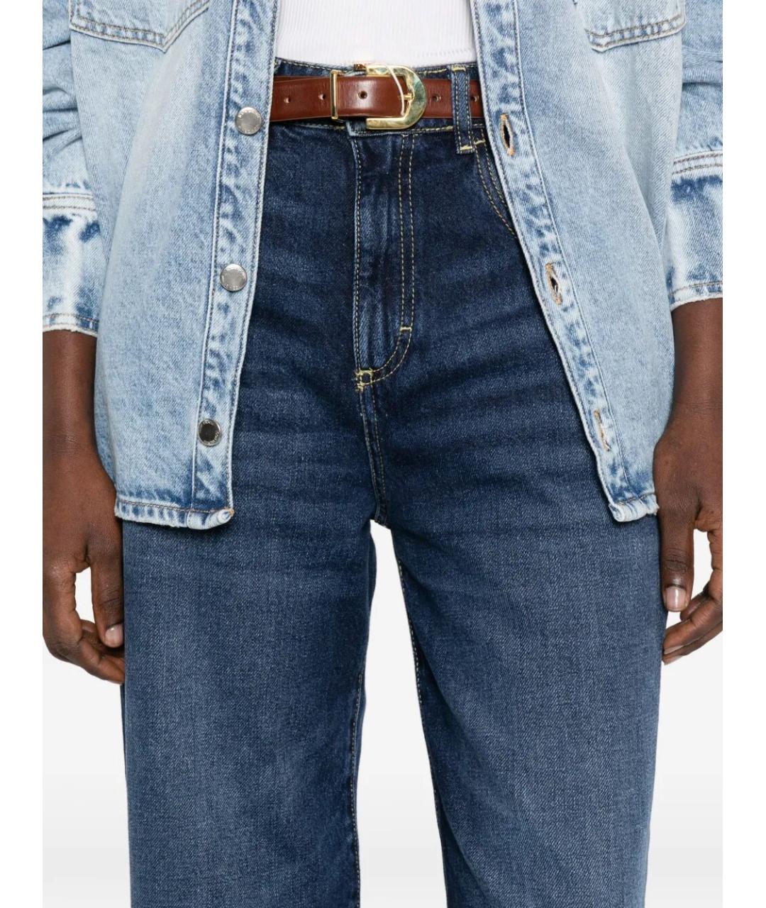 ICON DENIM Синие хлопковые прямые джинсы, фото 4