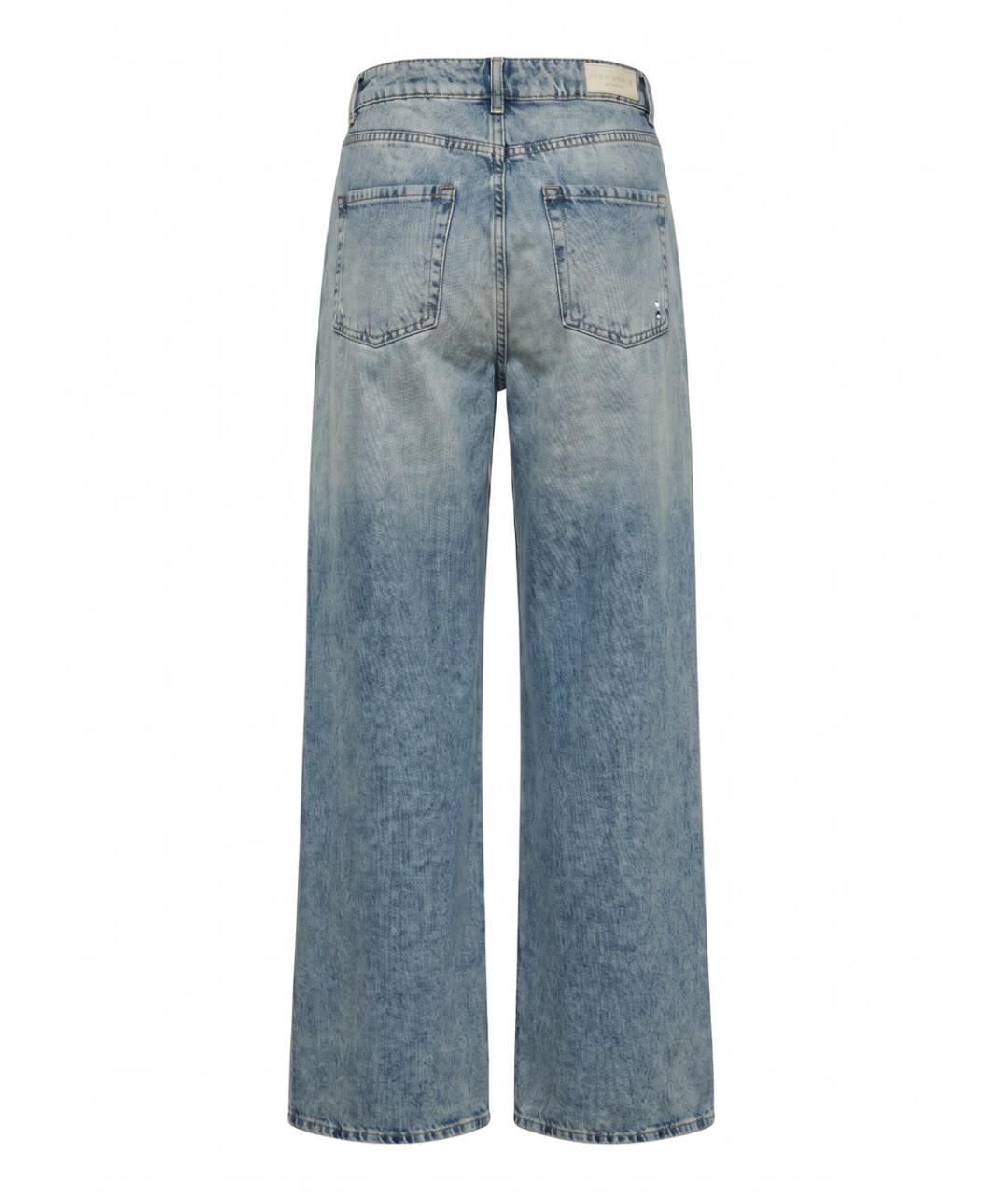 ICON DENIM Синие хлопковые прямые джинсы, фото 2