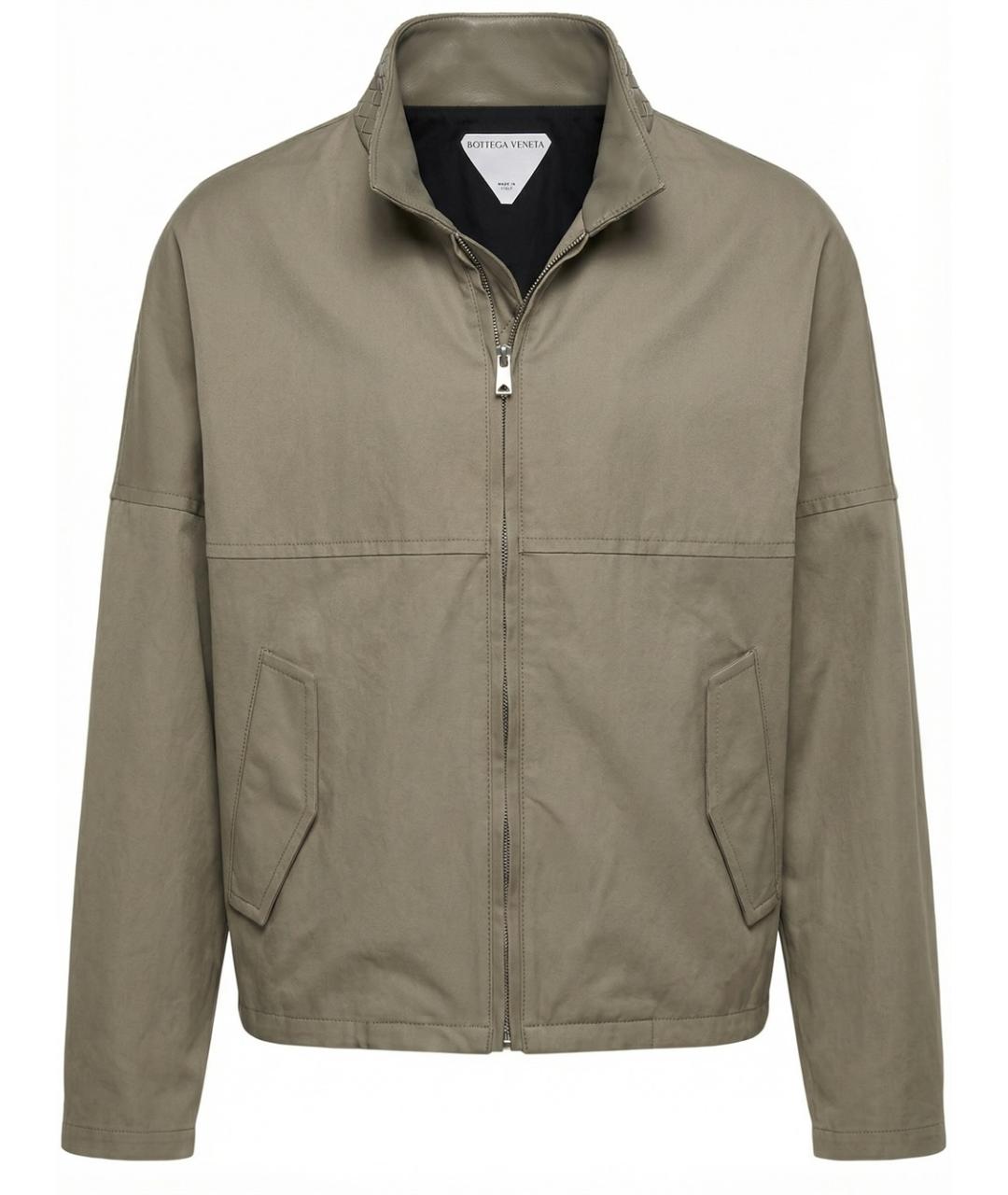BOTTEGA VENETA Хаки хлопковая куртка, фото 1