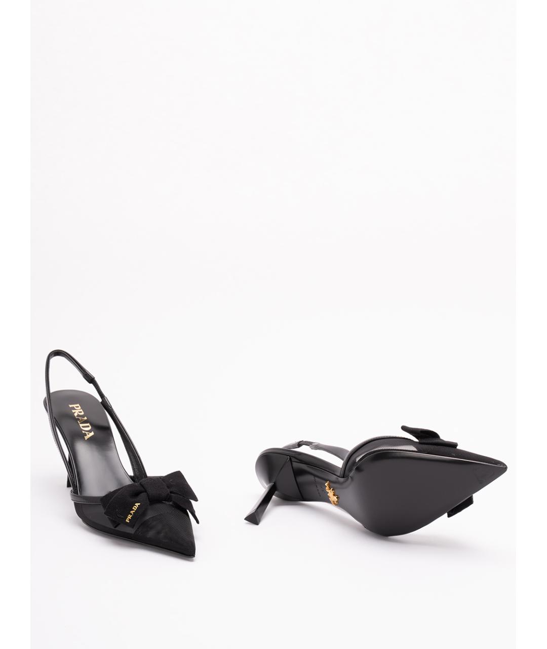 PRADA Черные текстильные туфли, фото 4