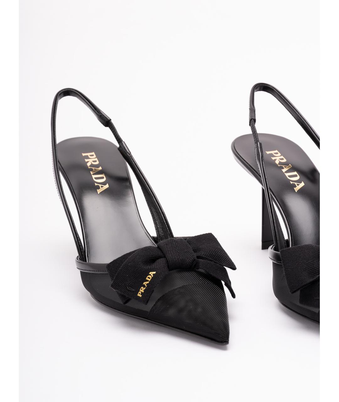 PRADA Черные текстильные туфли, фото 5