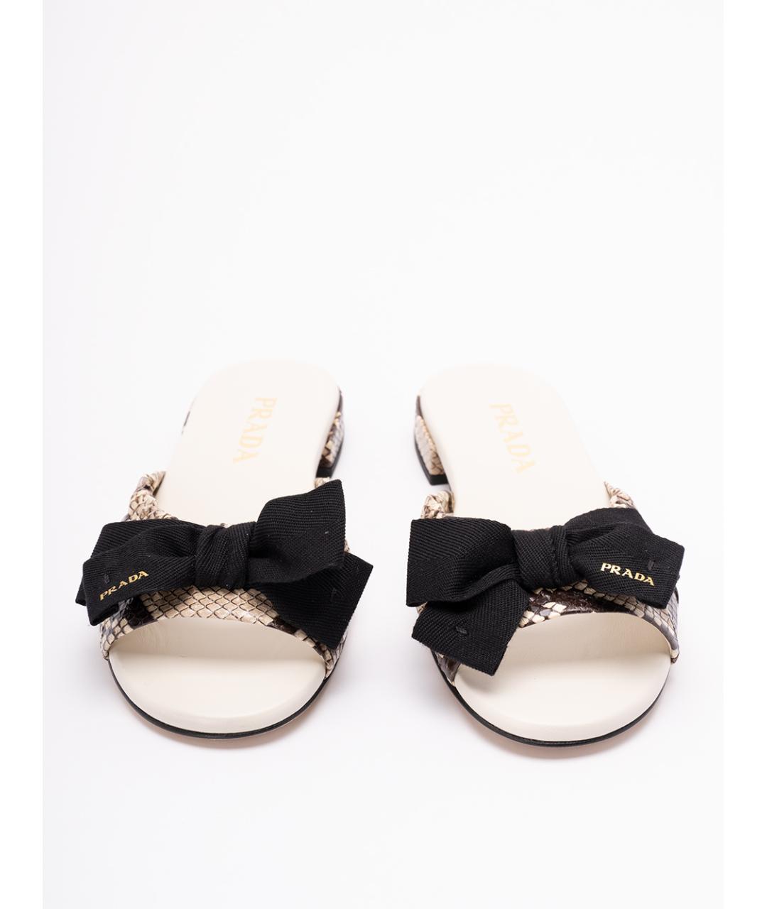 PRADA Мульти шлепанцы из экзотической кожи, фото 5
