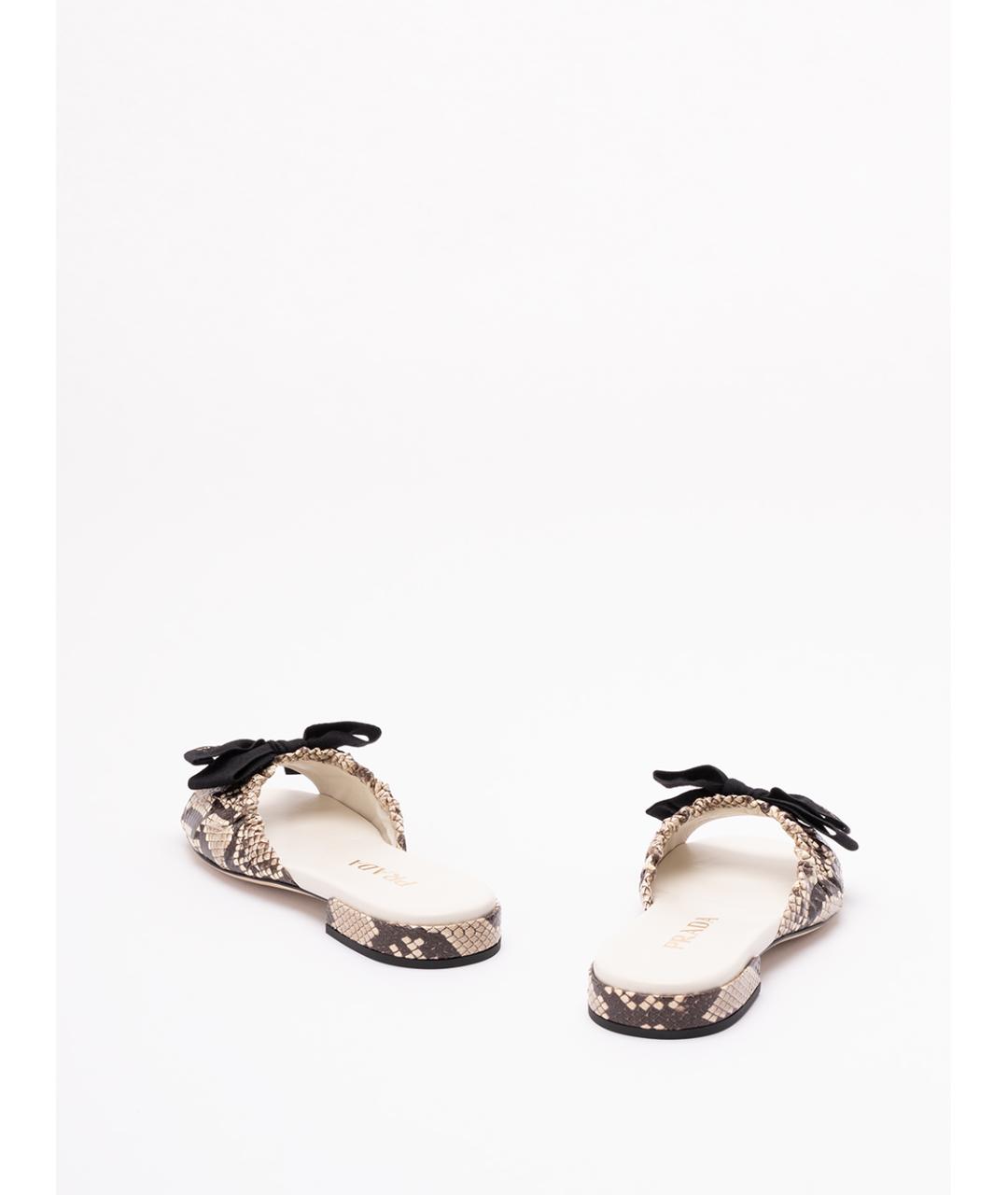 PRADA Мульти шлепанцы из экзотической кожи, фото 3