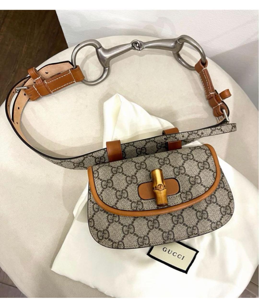 GUCCI Бежевая поясная сумка, фото 2
