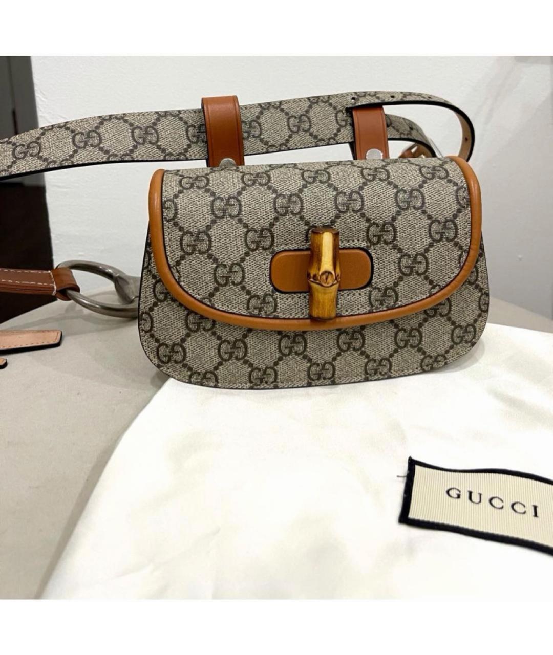 GUCCI Бежевая поясная сумка, фото 4