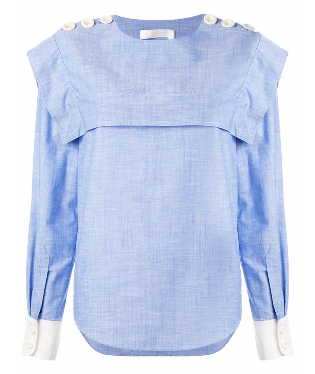 CHLOE Голубая хлопковая рубашка, фото 1