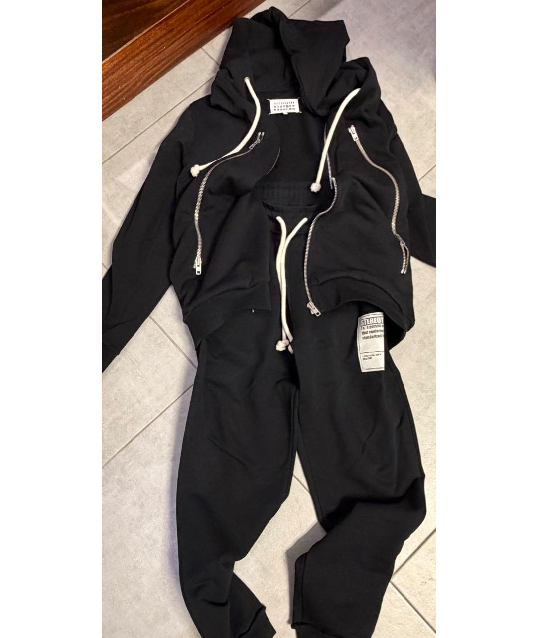 MAISON MARGIELA Черный хлопковый спортивный костюм, фото 4