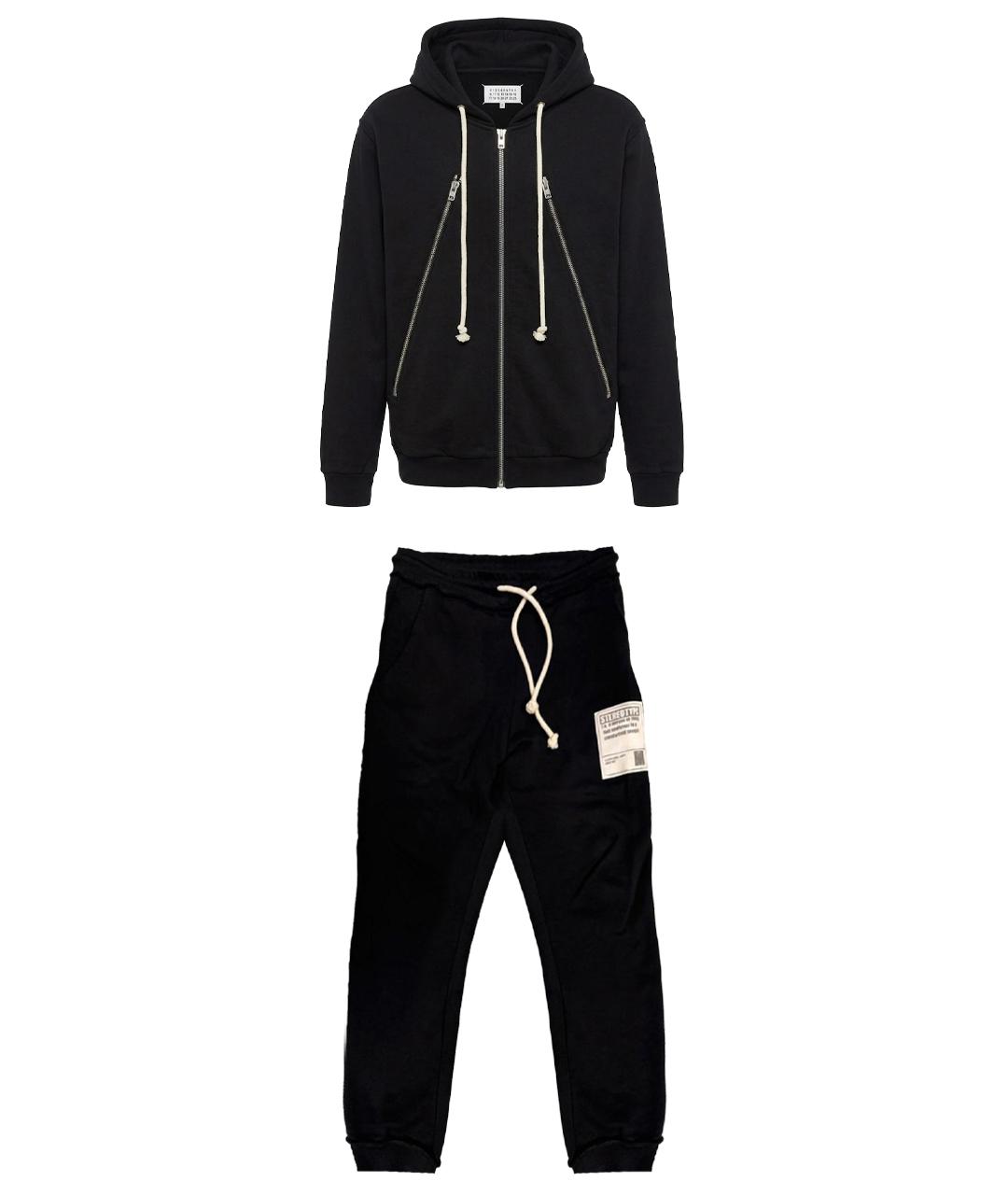 MAISON MARGIELA Черный хлопковый спортивный костюм, фото 1