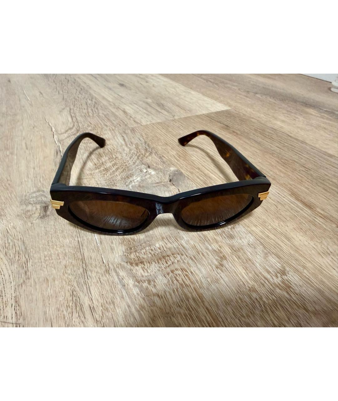 BOTTEGA VENETA Коричневые пластиковые солнцезащитные очки, фото 5