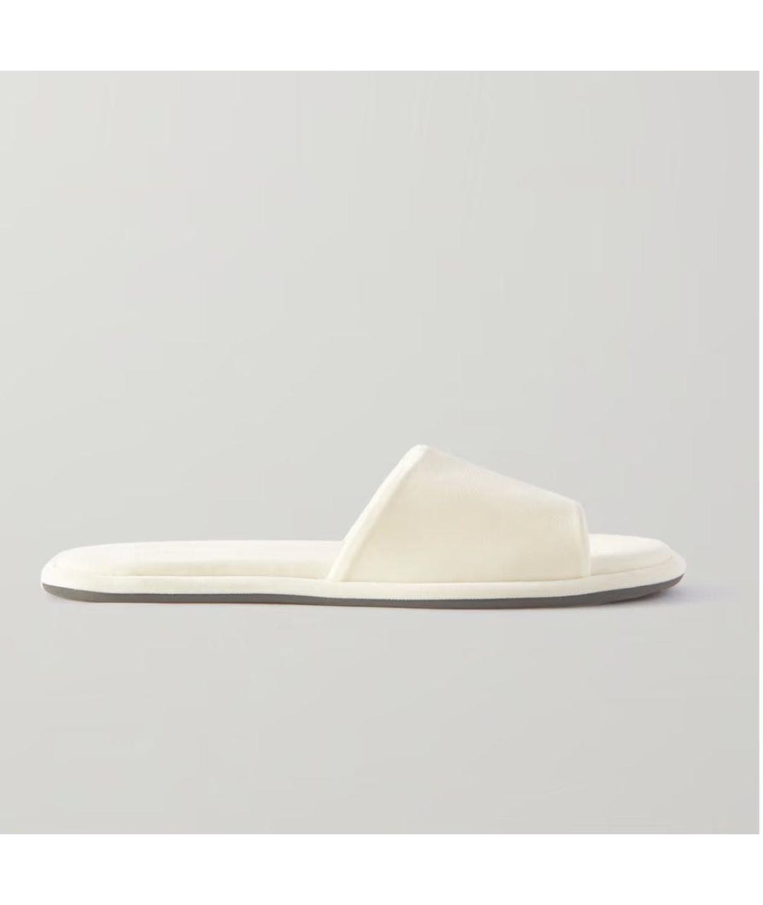 THE ROW Белые текстильные шлепанцы, фото 7