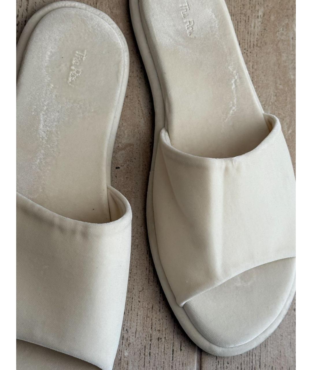 THE ROW Белые текстильные шлепанцы, фото 4