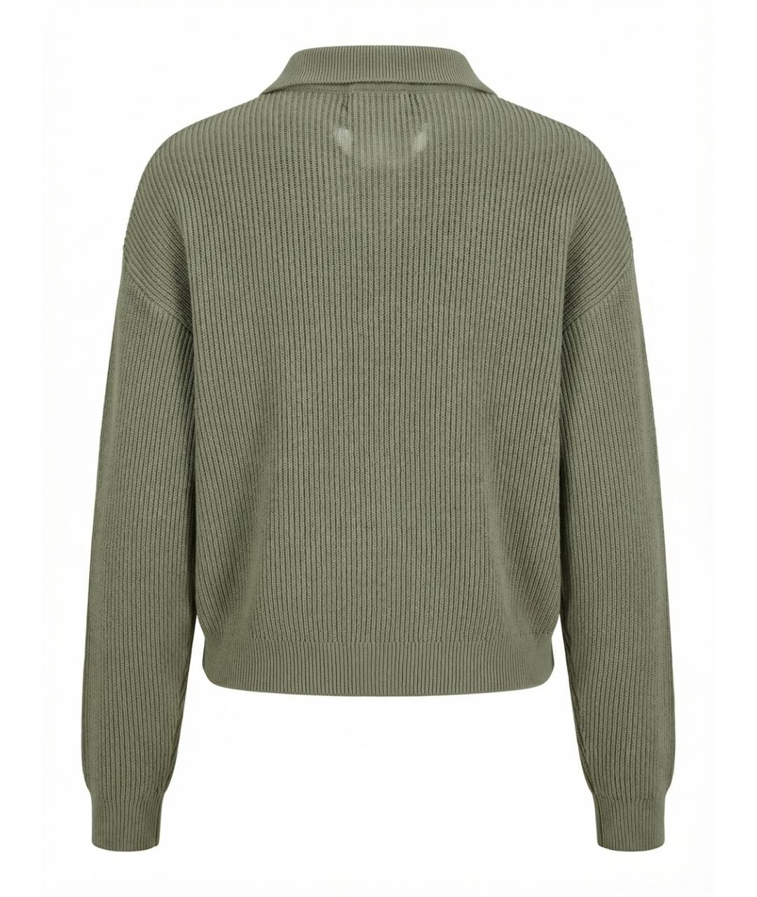 BRUNELLO CUCINELLI Зеленый хлопковый джемпер / свитер, фото 2