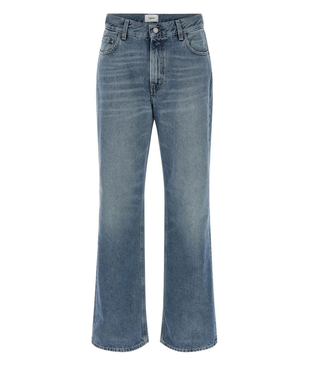 HAIKURE Синие хлопковые прямые джинсы, фото 1