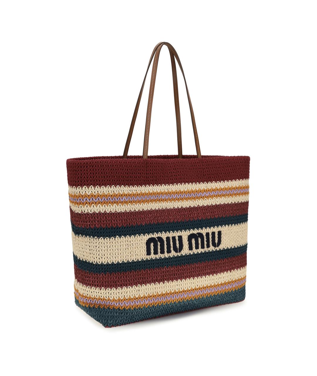 MIU MIU Мульти хлопковая сумка тоут, фото 2