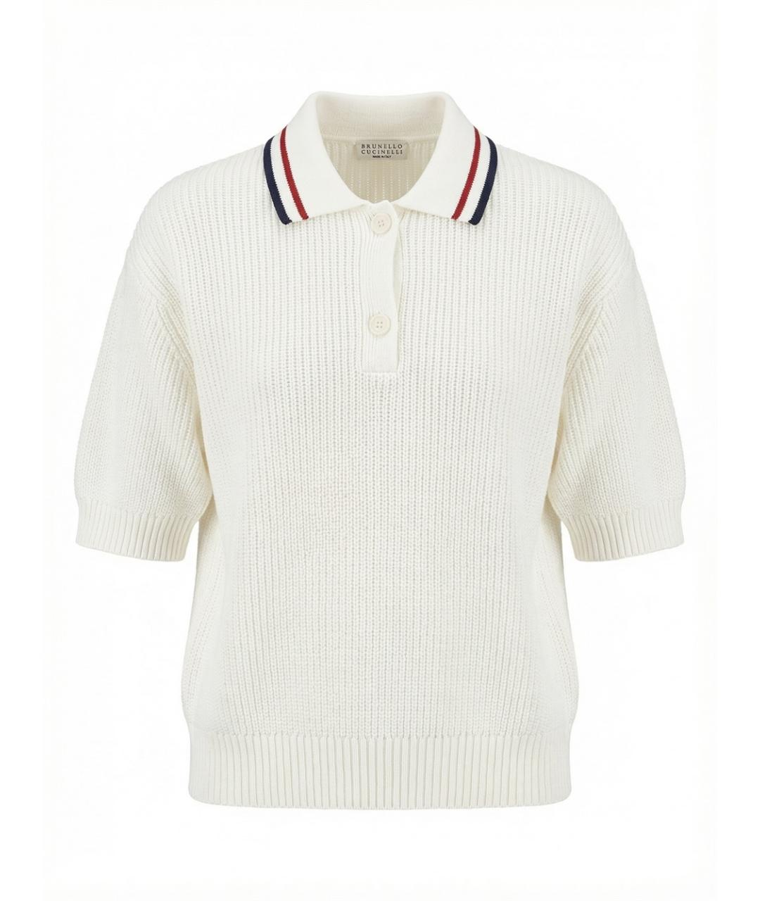 BRUNELLO CUCINELLI Белый хлопковый джемпер / свитер, фото 1